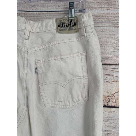 Levi's Silvertab '94 Baggy Distressed Jeans‎ Women's 31x31 White - Picture 4 of 13